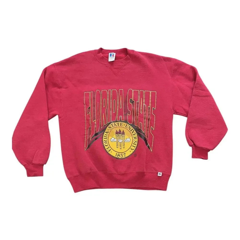 Vintage 90s Russell Athletic Florida State Seminole Sweatshirt Size L 🇺🇸 Made